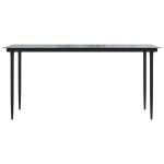 vidaXL Masă de grădină, negru, 160x80x74 cm, oțel & sticlă securizată vidaXL Masă de grădină, negru, 160x80x74 cm, oțel & sticlă securizată