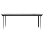 vidaXL Masă de grădină, negru, 200x100x74 cm, oțel & sticlă securizată