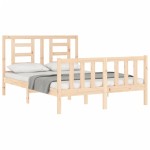 vidaXL Cadru de pat fără saltea, 140x190 cm, lemn masiv de pin vidaXL Cadru de pat fără saltea, 140x190 cm, lemn masiv de pin