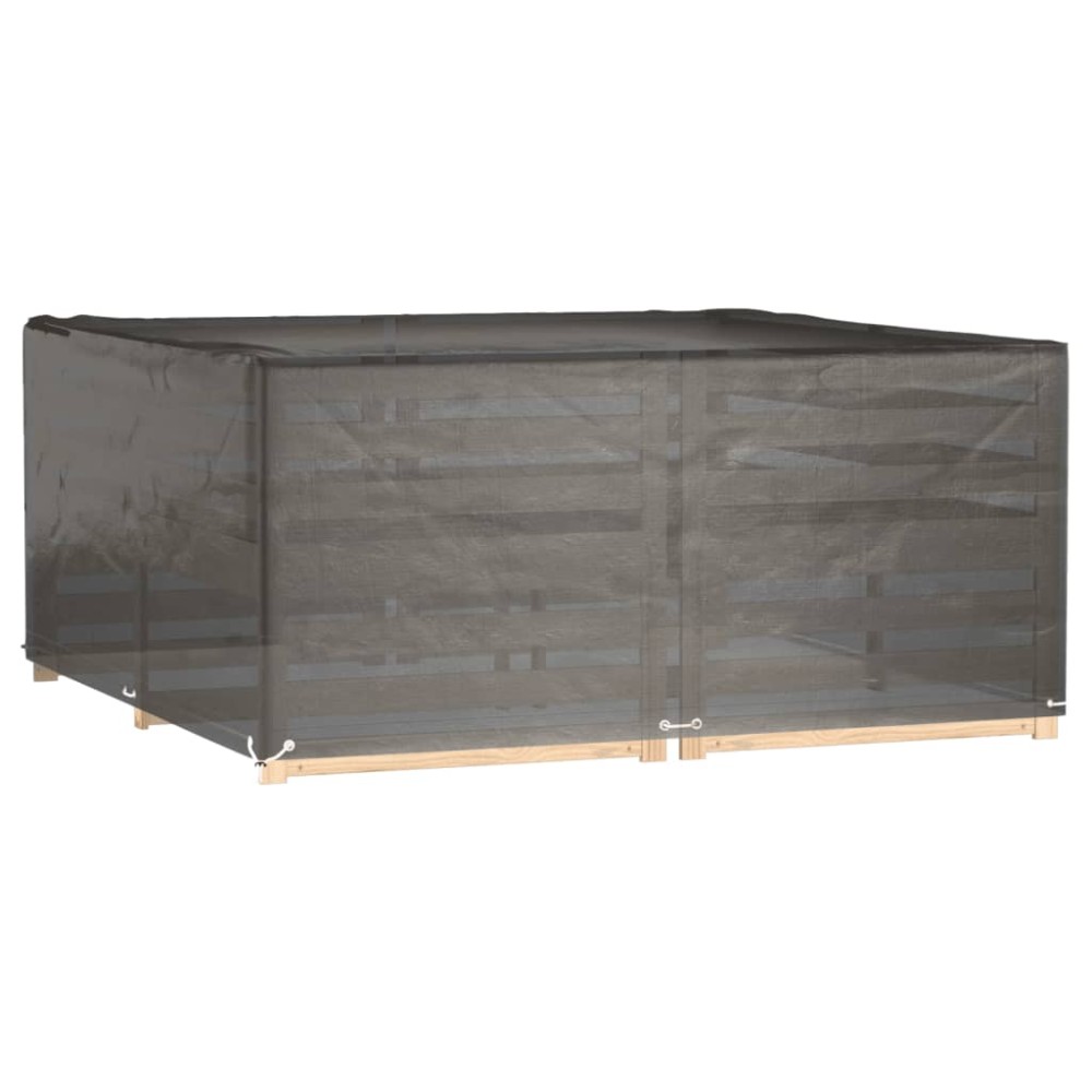 vidaXL Husă pentru mobilier grădină, 16 ocheți, 205x205x90 cm pătrat