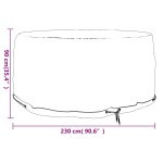vidaXL Husă mobilier de grădină, 10 ocheți, rotund, Ø230x90 cm vidaXL Husă mobilier de grădină, 10 ocheți, rotund, Ø230x90 cm