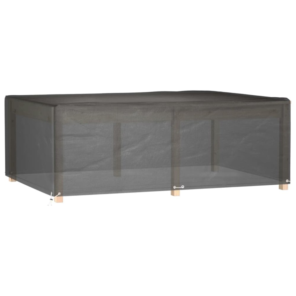 vidaXL Husă pentru mobilier grădină, 12 ocheți, 230x165x80 cm pătrat