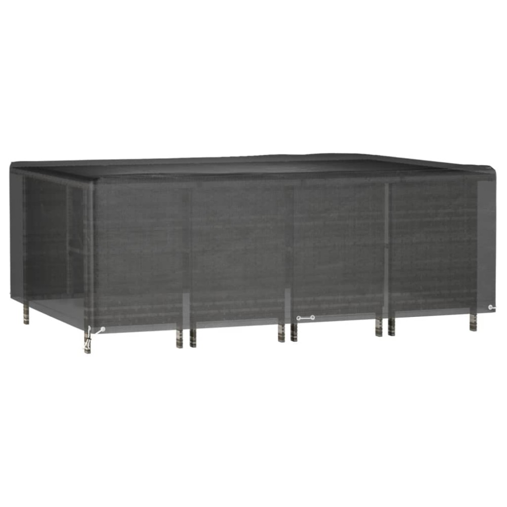 vidaXL Husă pentru mobilier grădină, 12 ocheți, 240x180x80 cm, pătrat