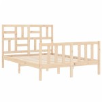 vidaXL Cadru de pat fără saltea, 140x190 cm, lemn masiv de pin vidaXL Cadru de pat fără saltea, 140x190 cm, lemn masiv de pin
