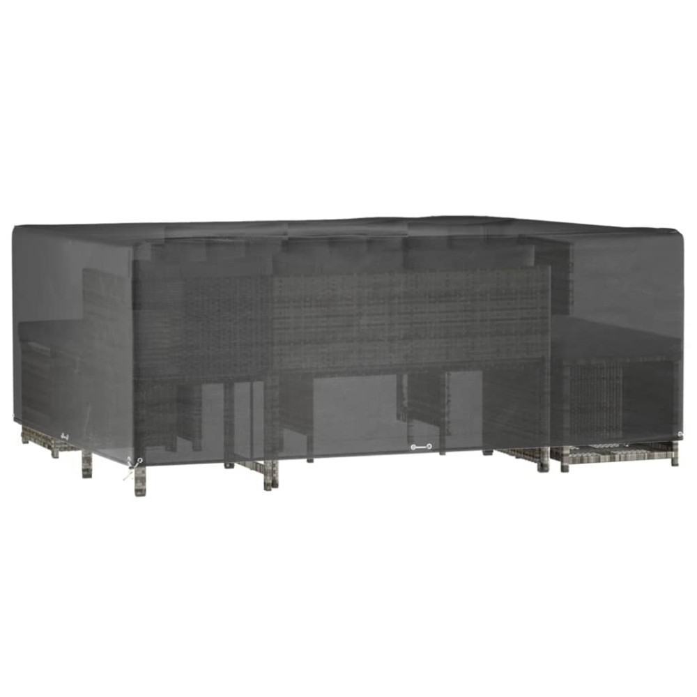 vidaXL Husă pentru mobilier grădină, 16 ocheți, 300x250x90 cm, pătrat