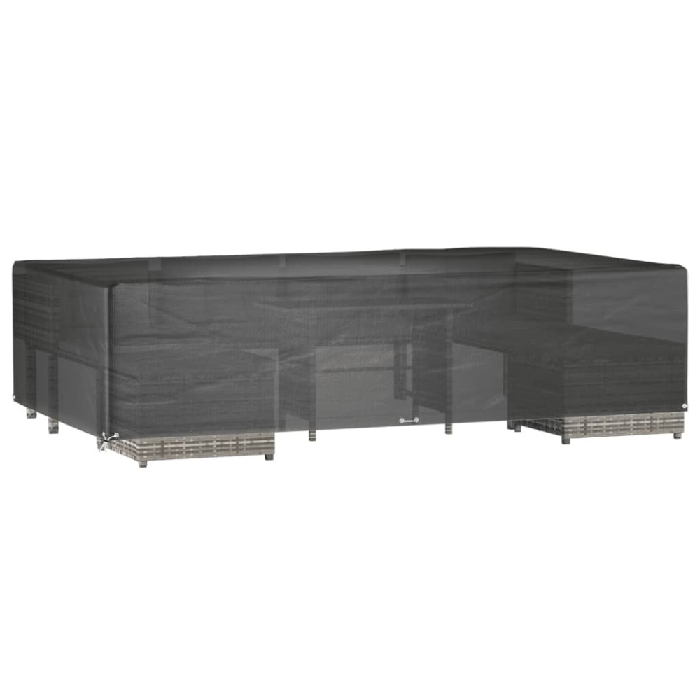 vidaXL Husă pentru mobilier grădină, 12 ocheți, 315x180x75 cm, pătrat