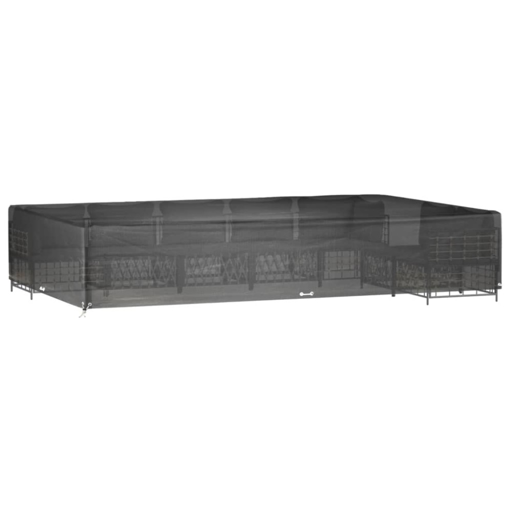 vidaXL Husă pentru mobilier grădină, 16 ocheți, 325x205x60 cm, pătrat