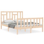 vidaXL Cadru de pat fără saltea, 140x190 cm, lemn masiv de pin vidaXL Cadru de pat fără saltea, 140x190 cm, lemn masiv de pin