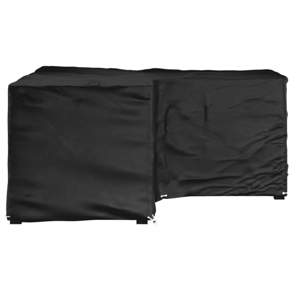 vidaXL Husă mobilier de grădină în formă de L 12 ocheți, 185x185x90 cm