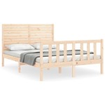 vidaXL Cadru de pat fără saltea, 140x190 cm, lemn masiv de pin vidaXL Cadru de pat fără saltea, 140x190 cm, lemn masiv de pin