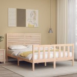 vidaXL Cadru de pat fără saltea, 140x190 cm, lemn masiv de pin vidaXL Cadru de pat fără saltea, 140x190 cm, lemn masiv de pin