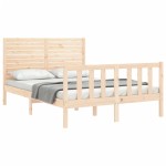 vidaXL Cadru de pat fără saltea, 140x190 cm, lemn masiv de pin vidaXL Cadru de pat fără saltea, 140x190 cm, lemn masiv de pin