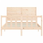 vidaXL Cadru de pat fără saltea, 140x190 cm, lemn masiv de pin vidaXL Cadru de pat fără saltea, 140x190 cm, lemn masiv de pin