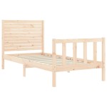 vidaXL Cadru de pat fără saltea, 90x200 cm, lemn masiv pin