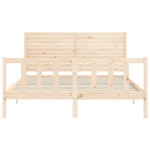 vidaXL Cadru de pat cu tăblie, king size, lemn masiv vidaXL Cadru de pat cu tăblie, king size, lemn masiv