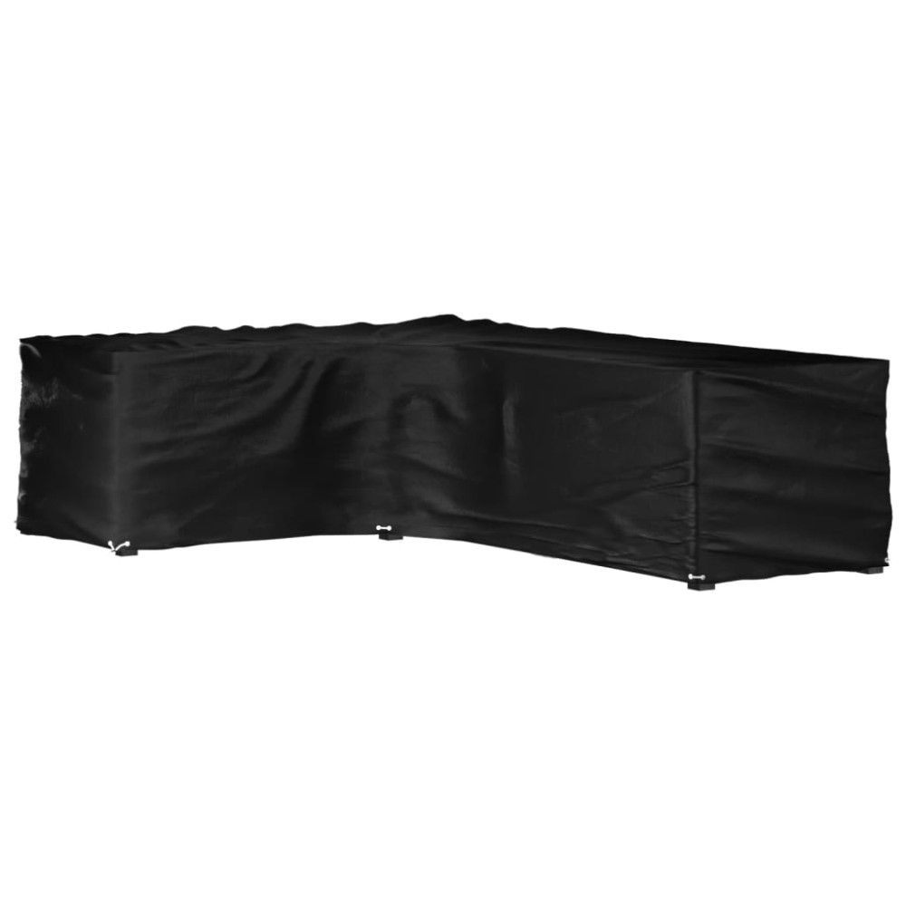 vidaXL Husă mobilier de grădină în formă de L 16 ocheți, 210x260x80 cm