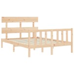 vidaXL Cadru de pat fără saltea, 140x190 cm, lemn masiv de pin vidaXL Cadru de pat fără saltea, 140x190 cm, lemn masiv de pin