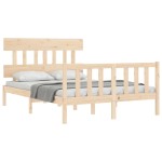 vidaXL Cadru de pat fără saltea, 140x190 cm, lemn masiv de pin vidaXL Cadru de pat fără saltea, 140x190 cm, lemn masiv de pin