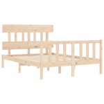 vidaXL Cadru de pat fără saltea, 140x190 cm, lemn masiv de pin vidaXL Cadru de pat fără saltea, 140x190 cm, lemn masiv de pin