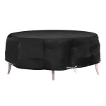 vidaXL Husă mobilier tip insulă, 8 ocheți, rotund, Ø188x50 cm vidaXL Husă mobilier tip insulă, 8 ocheți, rotund, Ø188x50 cm
