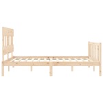 vidaXL Cadru de pat cu tăblie, king size, lemn masiv vidaXL Cadru de pat cu tăblie, king size, lemn masiv