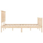 vidaXL Cadru de pat fără saltea, 140x190 cm, lemn masiv de pin