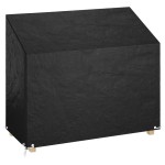 vidaXL Husă banchetă grădină, 8 ocheți, 160x70x70/88 cm, polietilenă vidaXL Husă banchetă grădină, 8 ocheți, 160x70x70/88 cm, polietilenă