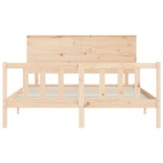 vidaXL Cadru de pat cu tăblie, king size, lemn masiv vidaXL Cadru de pat cu tăblie, king size, lemn masiv