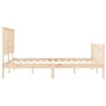 vidaXL Cadru de pat cu tăblie, king size, lemn masiv vidaXL Cadru de pat cu tăblie, king size, lemn masiv