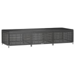 vidaXL Husa șezlong, 12 ocheți, 205x75x40 cm, polietilenă vidaXL Husa șezlong, 12 ocheți, 205x75x40 cm, polietilenă