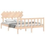 vidaXL Cadru de pat fără saltea, 140x190 cm, lemn masiv de pin vidaXL Cadru de pat fără saltea, 140x190 cm, lemn masiv de pin