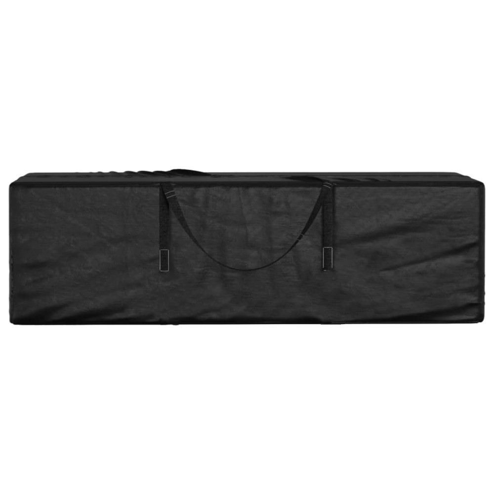 vidaXL Geantă depozitare perne grădină, negru 135x40x55 cm polietilenă