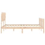 vidaXL Cadru de pat cu tăblie, king size, lemn masiv vidaXL Cadru de pat cu tăblie, king size, lemn masiv