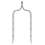 vidaXL Arcade de grădină, 2 buc, negru, 120x38x260 cm, oțel vidaXL Arcade de grădină, 2 buc, negru, 120x38x260 cm, oțel