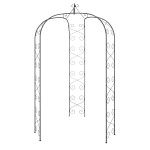 vidaXL Arcadă de grădină, negru, Ø180x255 cm, oțel vidaXL Arcadă de grădină, negru, Ø180x255 cm, oțel