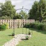 vidaXL Arcadă de grădină, negru, Ø180x255 cm, oțel vidaXL Arcadă de grădină, negru, Ø180x255 cm, oțel