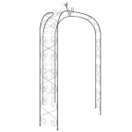 vidaXL Arcadă de grădină, negru, Ø180x255 cm, oțel vidaXL Arcadă de grădină, negru, Ø180x255 cm, oțel