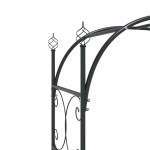 vidaXL Arcadă de grădină cu poartă, negru, 108x45x235 cm oțel vidaXL Arcadă de grădină cu poartă, negru, 108x45x235 cm oțel