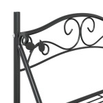 vidaXL Suport pentru flori, negru, 56x30x96 cm, oțel