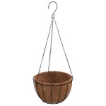 vidaXL Jardiniere suspendate căptușeală cocos 4 buc. Ø 30x52cm oțel vidaXL Jardiniere suspendate căptușeală cocos 4 buc. Ø 30x52cm oțel