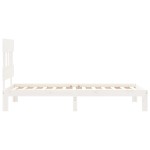 vidaXL Cadru de pat fără saltea, alb, 90x200 cm, lemn masiv pin