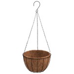 vidaXL Jardiniere suspendate căptușeală cocos 4buc negru Ø40x63cm oțel vidaXL Jardiniere suspendate căptușeală cocos 4buc negru Ø40x63cm oțel