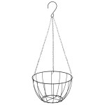 vidaXL Jardiniere suspendate căptușeală cocos 4buc negru Ø40x63cm oțel vidaXL Jardiniere suspendate căptușeală cocos 4buc negru Ø40x63cm oțel