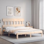 vidaXL Cadru de pat fără saltea, 160x200 cm, lemn masiv pin