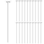vidaXL Țăruși plante de grădină, 20 buc., verde închis, 61 cm, oțel