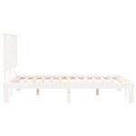 vidaXL Cadru de pat fără saltea, alb, 140x190 cm, lemn masiv de pin vidaXL Cadru de pat fără saltea, alb, 140x190 cm, lemn masiv de pin