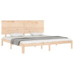 vidaXL Cadru de pat cu tăblie Super King Size, lemn masiv vidaXL Cadru de pat cu tăblie Super King Size, lemn masiv