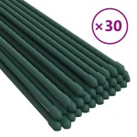 vidaXL Țăruși pentru plante de grădină, 30 buc., verde, 180 cm, oțel vidaXL Țăruși pentru plante de grădină, 30 buc., verde, 180 cm, oțel