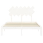 vidaXL Cadru de pat fără saltea, alb, 120x200 cm, lemn masiv pin vidaXL Cadru de pat fără saltea, alb, 120x200 cm, lemn masiv pin