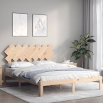 vidaXL Cadru de pat fără saltea, 140x200 cm, lemn masiv pin